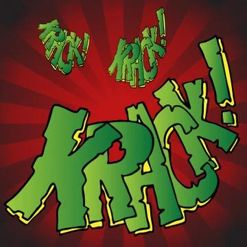 Breaking krack effect Illustrazione stock