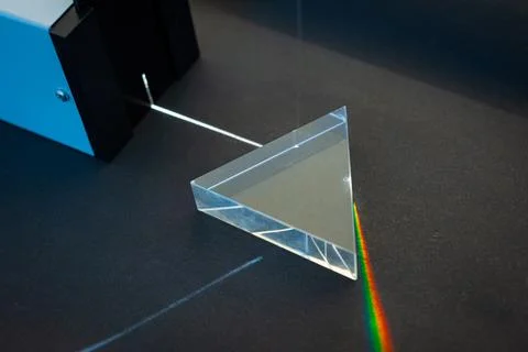 Breaking of light in a prisma Stock Photos