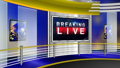 Breaking live Virtual studio Illustrazione stock