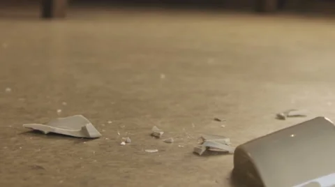 Breaking mug slow motion Stock Footage 47843430