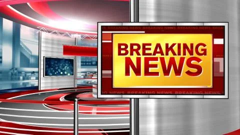 BREAKING NEW Virtual studio Illustrazione stock