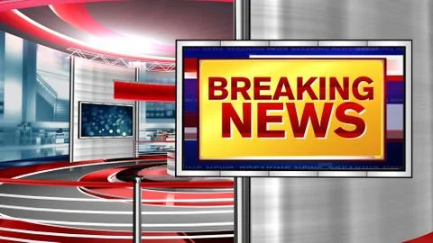 BREAKING NEW Virtual studio Illustrazione stock