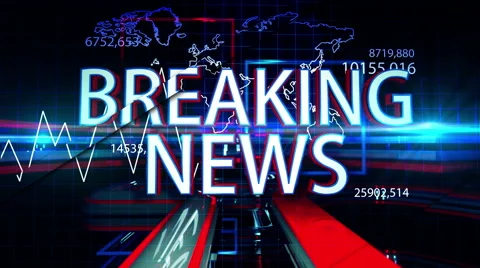 Breaking News 3D Motion Graphics 4K Vídeo Stock 55050480