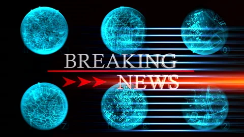 Breaking News. 3D Motion Graphics.  Global positioning system as Background Stock Footage 168735626