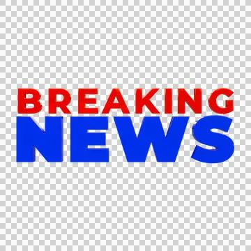 Breaking News 3D Render Text Stock Illustration