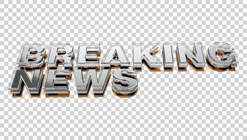 Breaking news 3D Text Design, World Global TV news banner design Stock Illustration