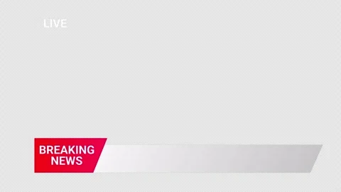 Breaking news animation with transparent background Stock Footage 329503837