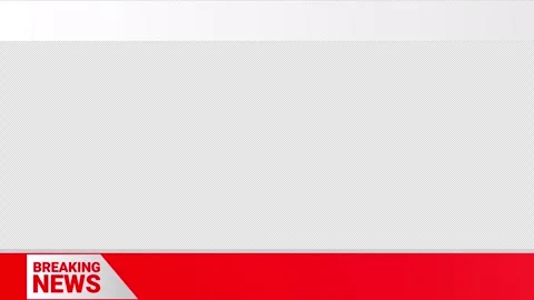 Breaking news animation with transparent background Stock Footage 329504101