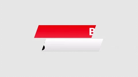 Breaking news animation with transparent background Stock Footage 329504192