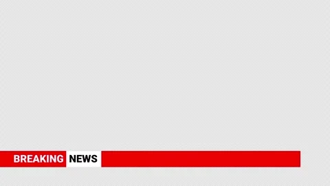 Breaking news animation with transparent background Stock Footage 329507043