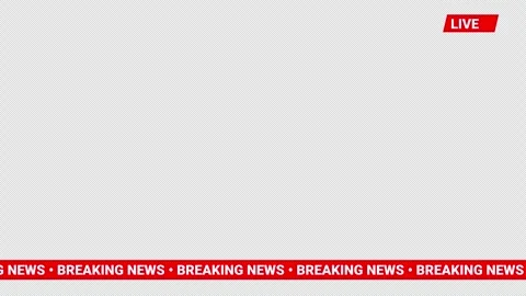 Breaking news animation with transparent background Stock Footage 329507259