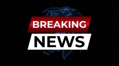 Breaking News Background with Digital Earth HUD Rotating, Globe Rotating Stock Footage 166089149