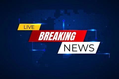 Breaking news background with graphic map Stock Illustration