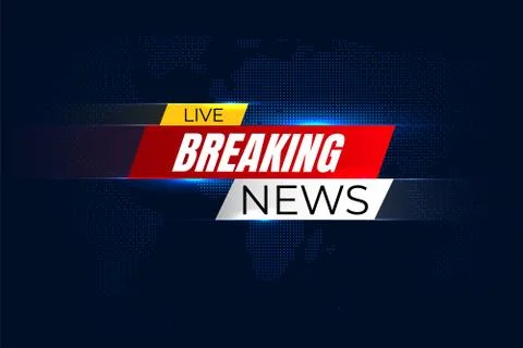 Breaking news background with graphic map Stock Illustration