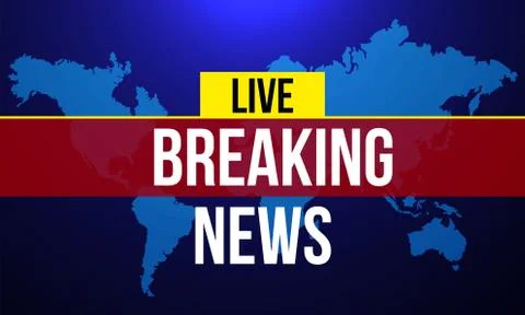 Breaking news background with graphic map Stock Illustration