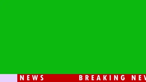 Breaking news banner with rolling text animation on green screen background.. Stock Footage 346498197