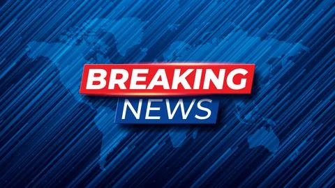 Breaking News banner template Stock Illustration