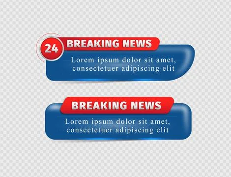 Breaking news banners Stock Illustration
