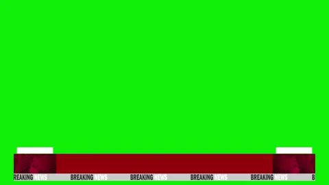Breaking news blank lower third 4k green screen animation Vidéo 279260072
