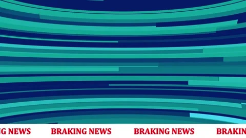 Breaking news broadcast background, with dynamic teal, abstract lines and, .. Stock Footage 334396421