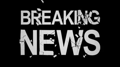 Breaking News Broadcast Graphics with alpha matte Stock Footage 48507607