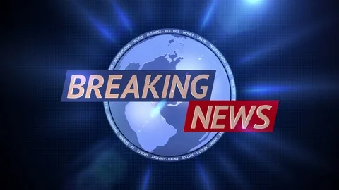 Breaking News - Broadcast Graphics Motion Title Stock Footage 85130151