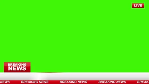 Breaking News Broadcast Lower Third Overlay with Scrolling Ticker and Live Badg 動画素材 347263419