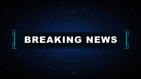 Breaking news broadcast overlay with modern digital hud interface televisio.. Stock Footage 344857280