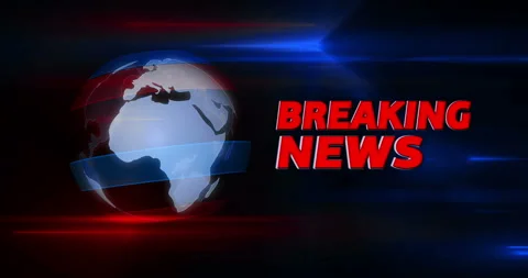 Breaking news broadcast title intro with... | Stock Video | Pond5