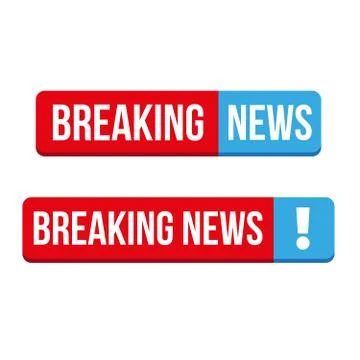 Breaking News button vector Stock Illustration