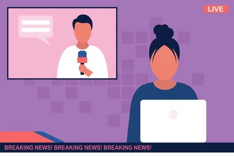 Breaking news concept Illustrazione stock