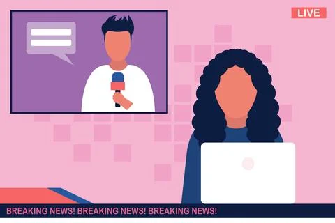 Breaking news concept Stock Illustration