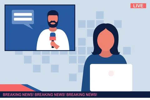 Breaking news concept Stock Illustration
