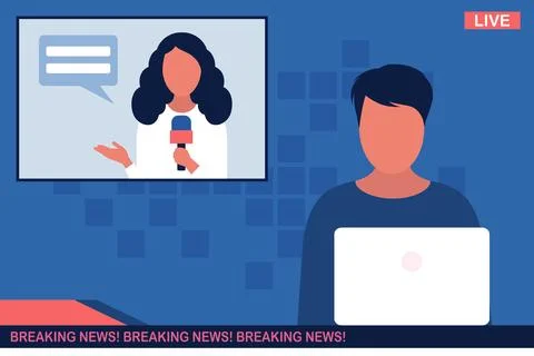 Breaking news concept Stock Illustration