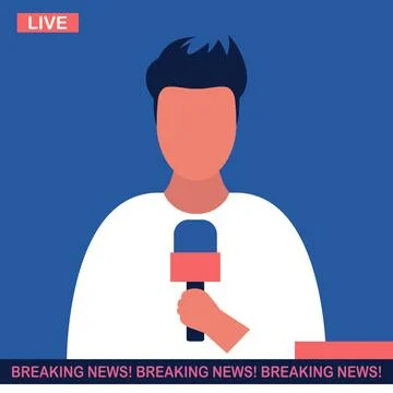 Breaking news concept Stock Illustration