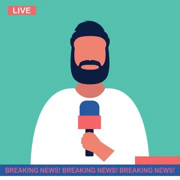 Breaking news concept Stock Illustration