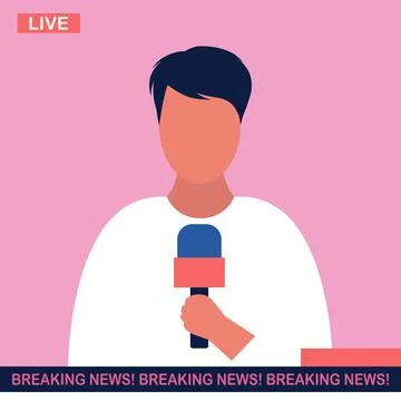 Breaking news concept Illustrazione stock