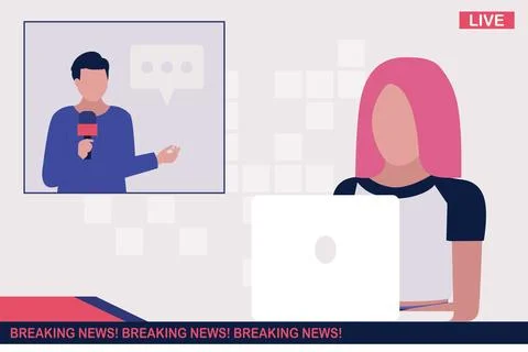 Breaking news concept Illustrazione stock
