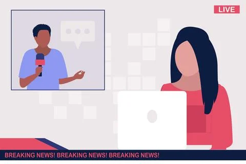 Breaking news concept Stock Illustration