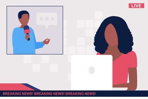 Breaking news concept Stock Illustration