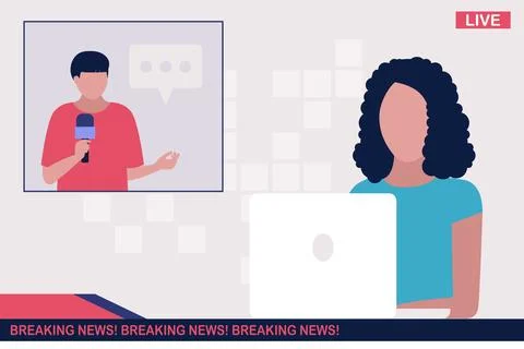 Breaking news concept Illustrazione stock
