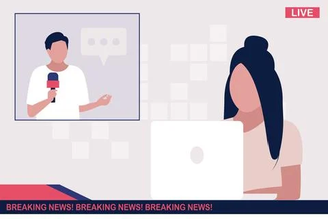 Breaking news concept Illustrazione stock