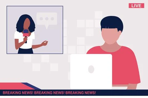 Breaking news concept Illustrazione stock