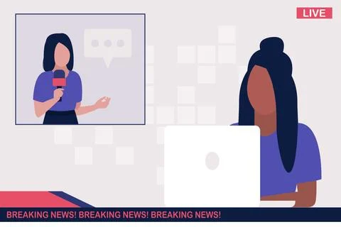 Breaking news concept Stock Illustration