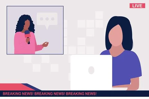 Breaking news concept Stock Illustration