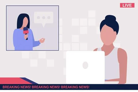 Breaking news concept Stock Illustration