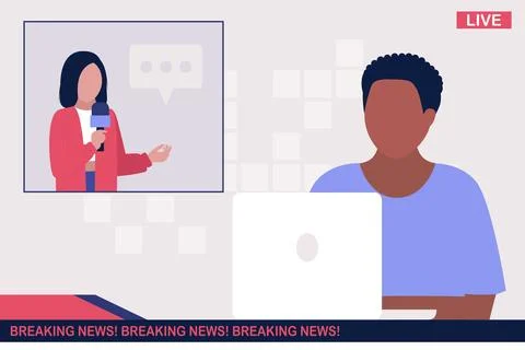 Breaking news concept Stock Illustration