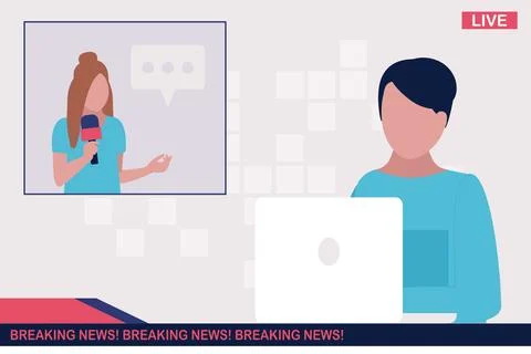 Breaking news concept Stock Illustration