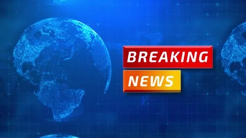Breaking News Digital Earth Globe with World Map Background Video stock 314505092