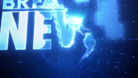 Breaking News With Digital Earth Technology Background Stock Footage 167603528